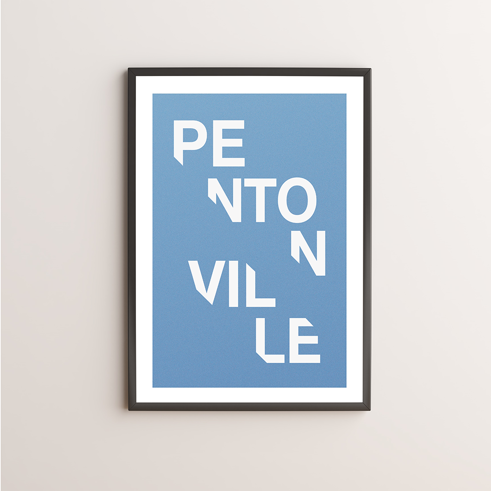 Pentonville Typography Giclée Art Print