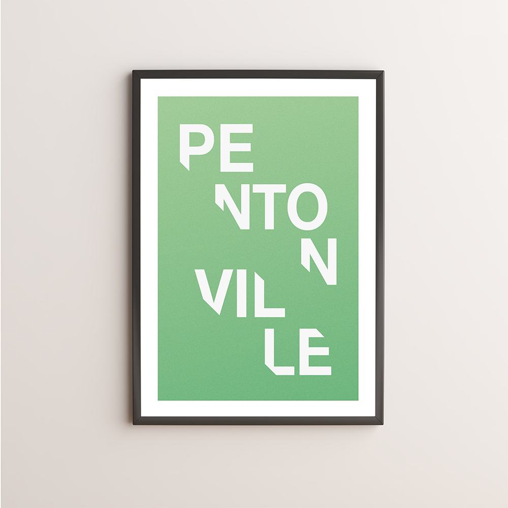 Pentonville Typography Giclée Art Print