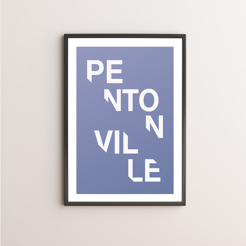 Pentonville Typography Giclée Art Print