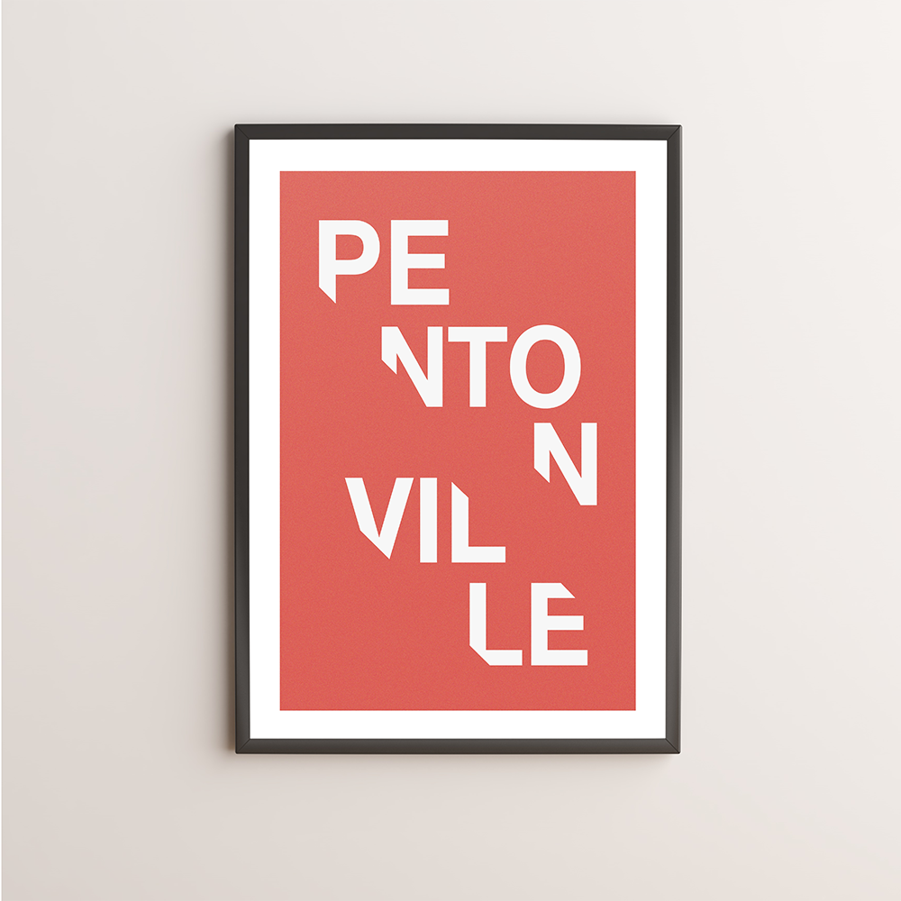 Pentonville Typography Giclée Art Print