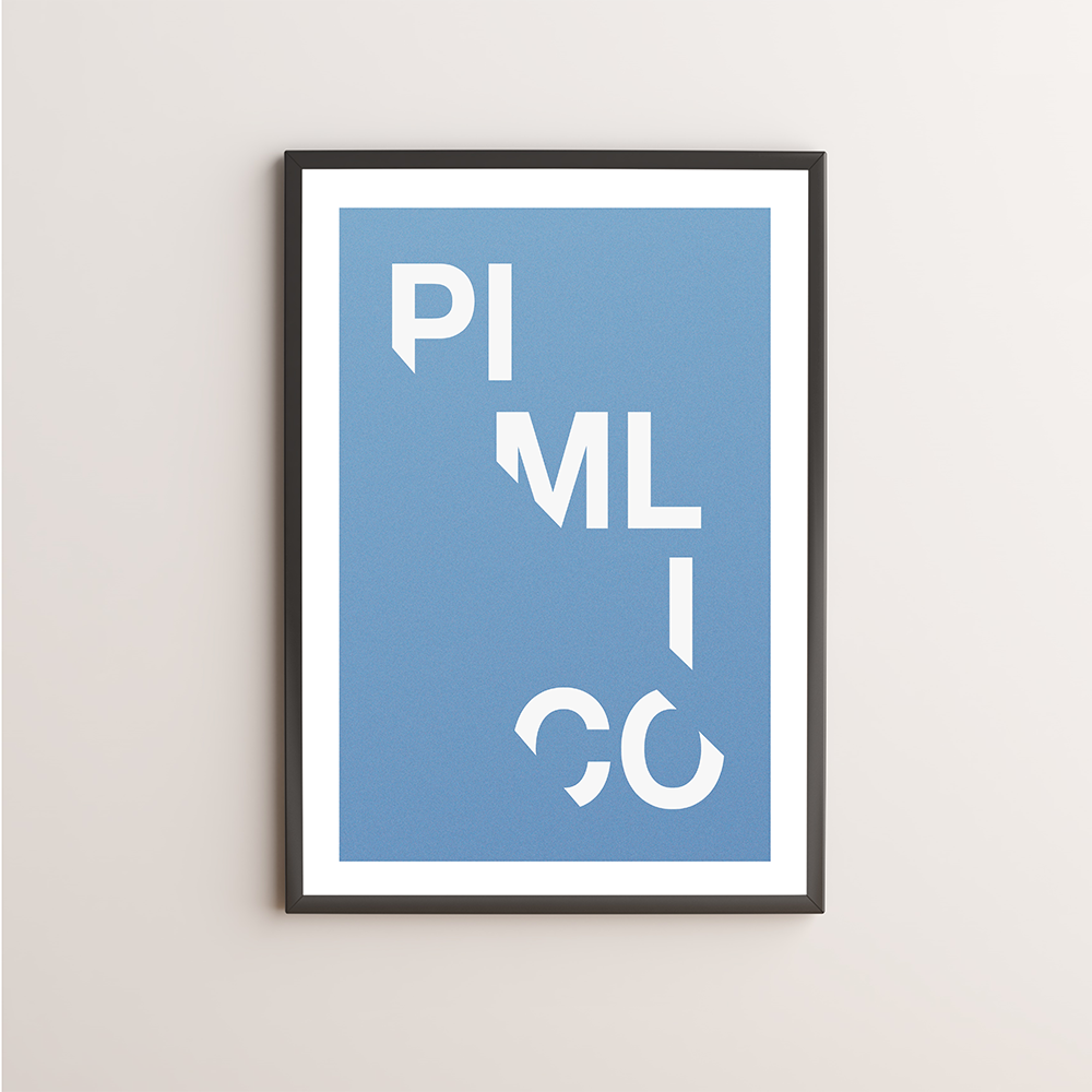 Pimlico Typography Giclée Art Print