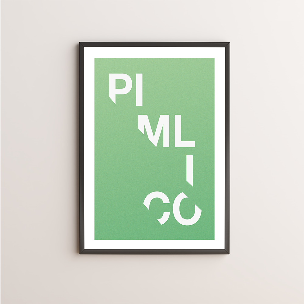 Pimlico Typography Giclée Art Print