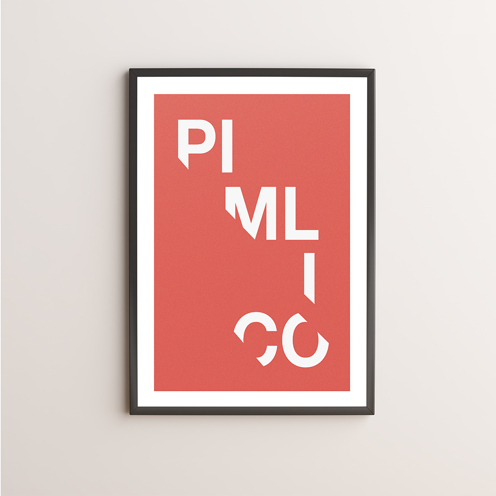 Pimlico Typography Giclée Art Print