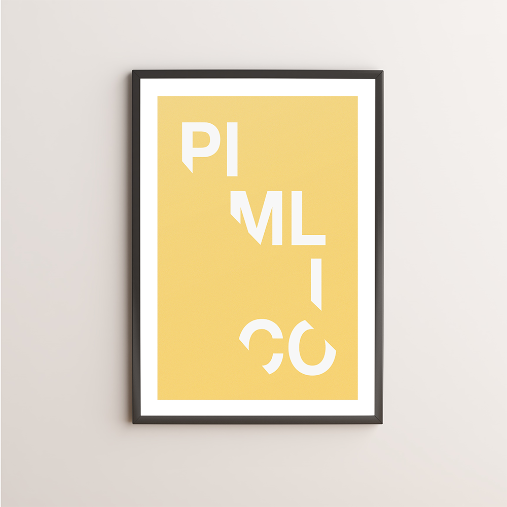 Pimlico Typography Giclée Art Print