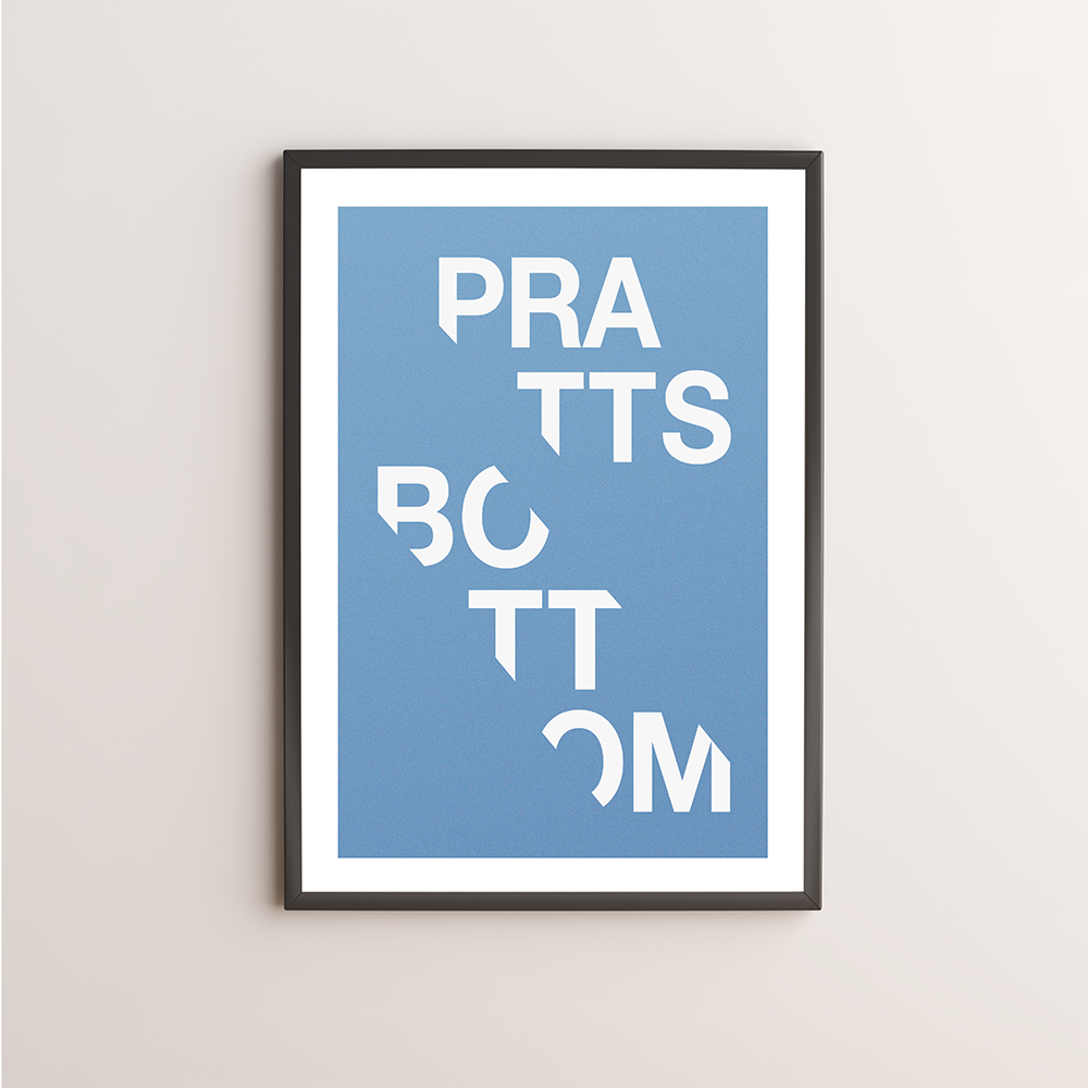 Pratts Bottom Typography Giclée Art Print