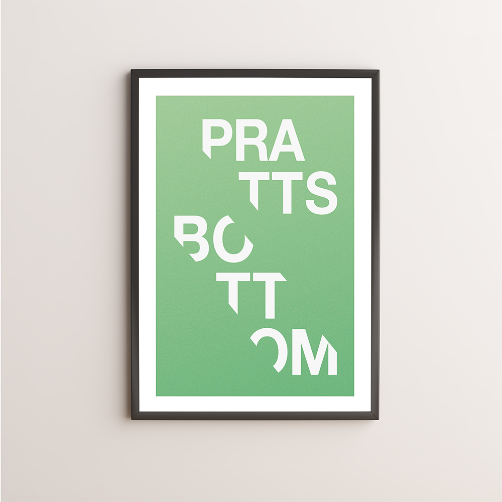 Pratts Bottom Typography Giclée Art Print