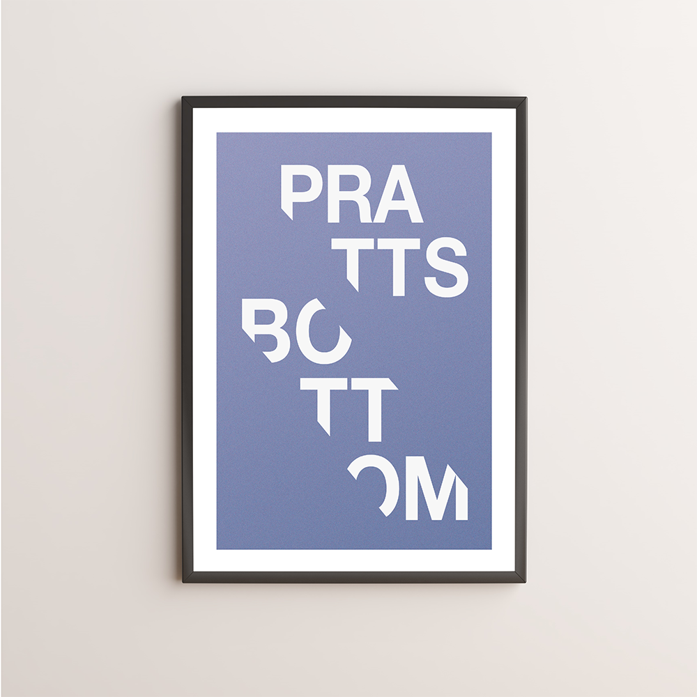 Pratts Bottom Typography Giclée Art Print