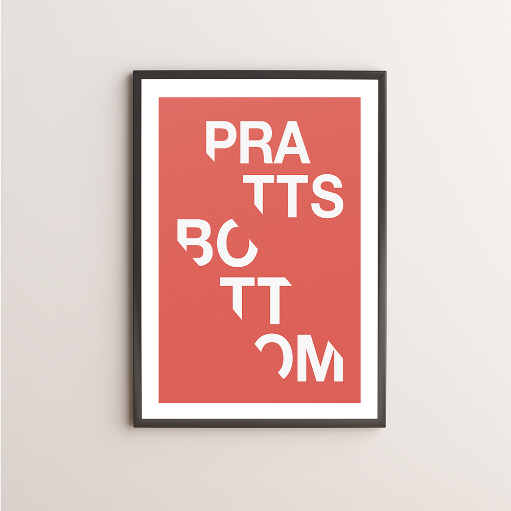 Pratts Bottom Typography Giclée Art Print