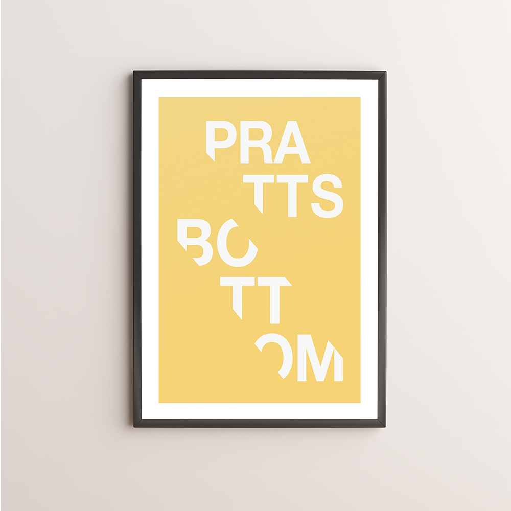 Pratts Bottom Typography Giclée Art Print