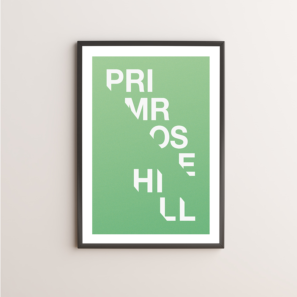 Primrose Hill Typography Giclée Art Print