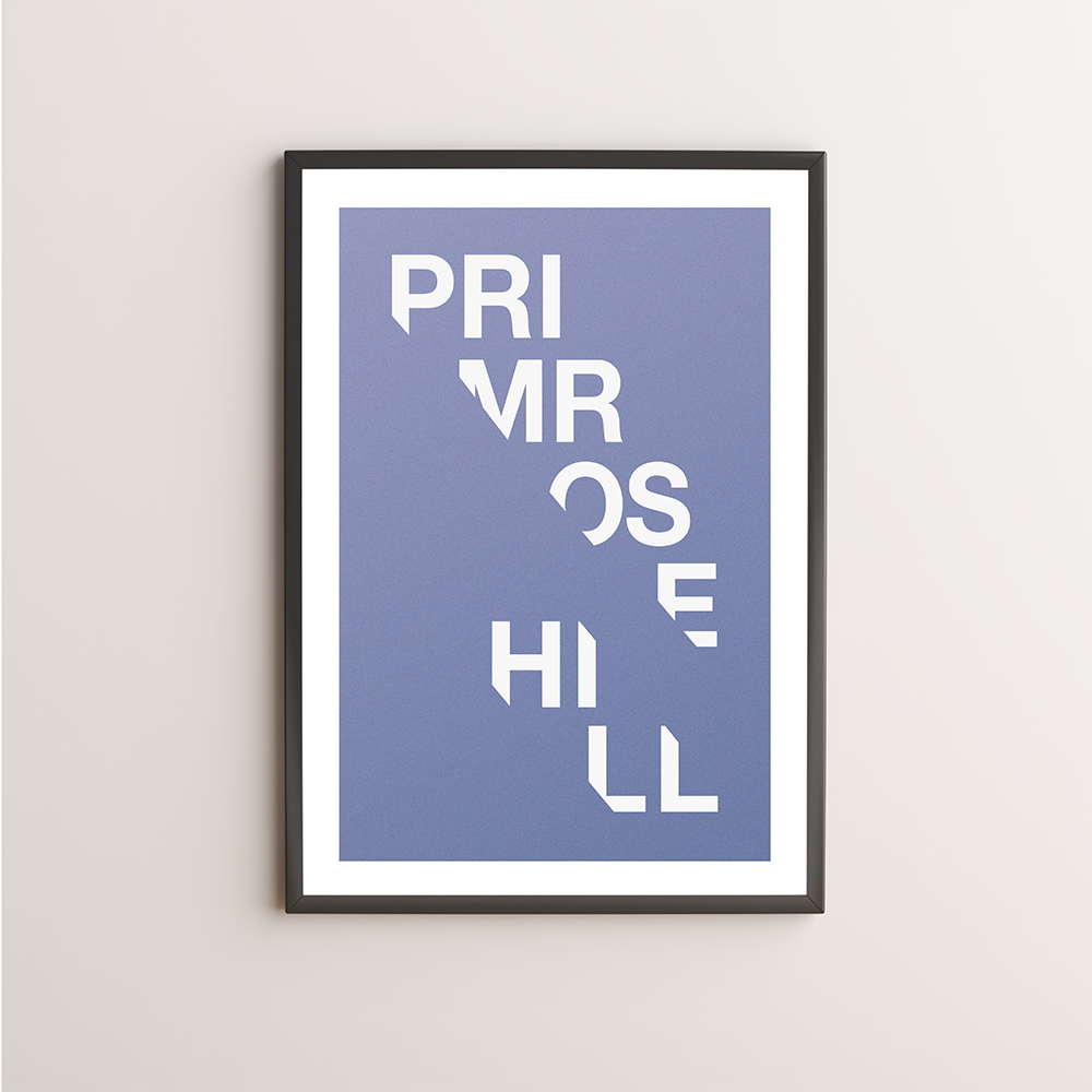 Primrose Hill Typography Giclée Art Print