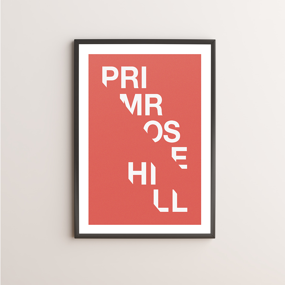 Primrose Hill Typography Giclée Art Print