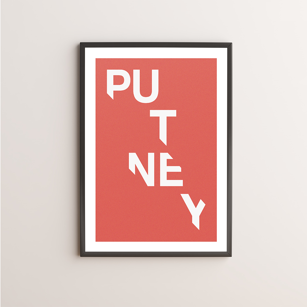 Putney Typography Giclée Art Print