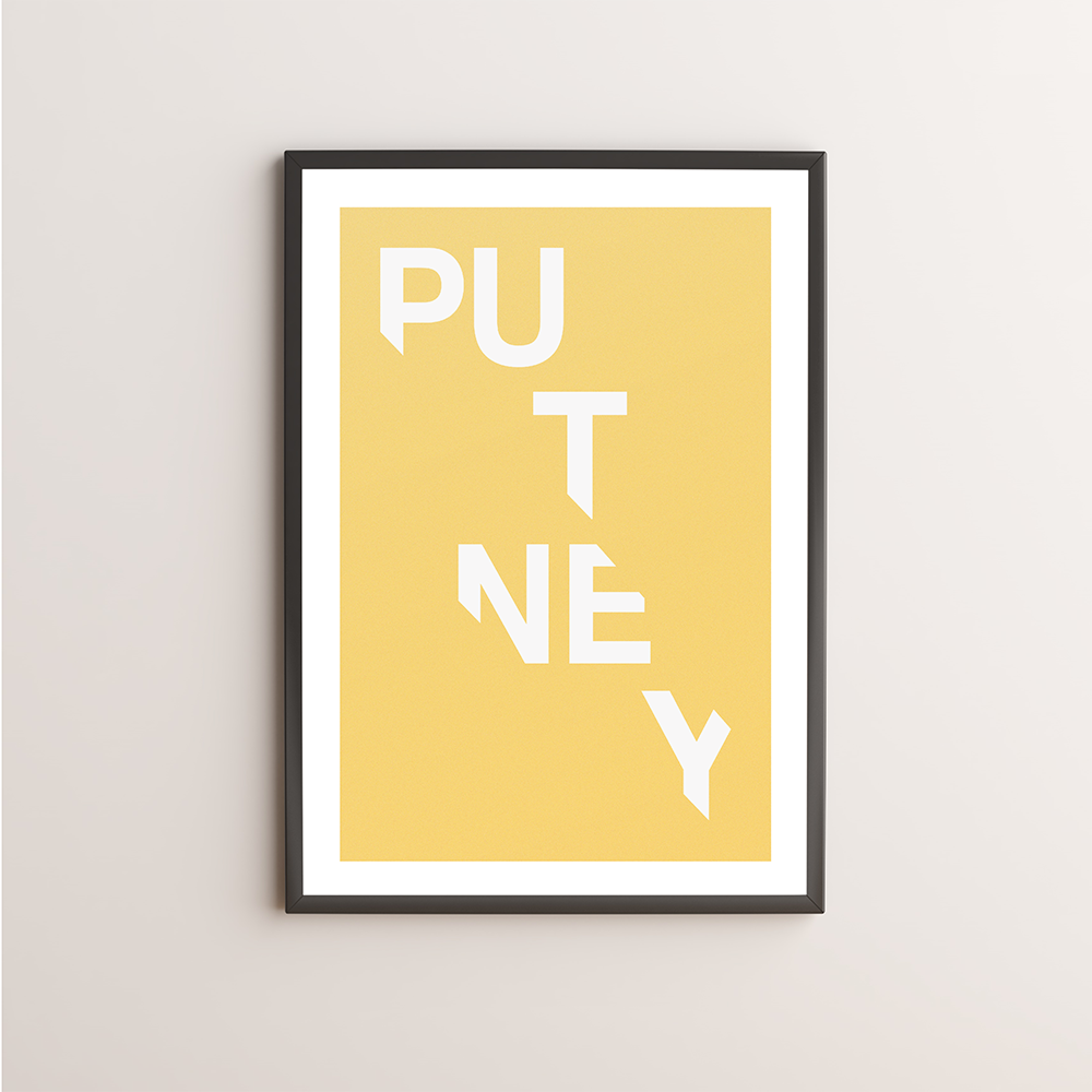 Putney Typography Giclée Art Print