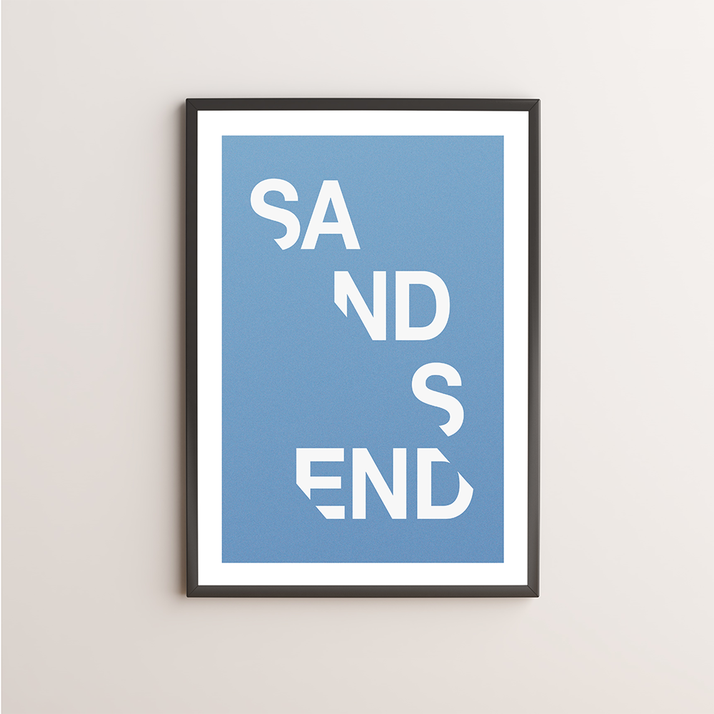 Sands End Typography Giclée Art Print