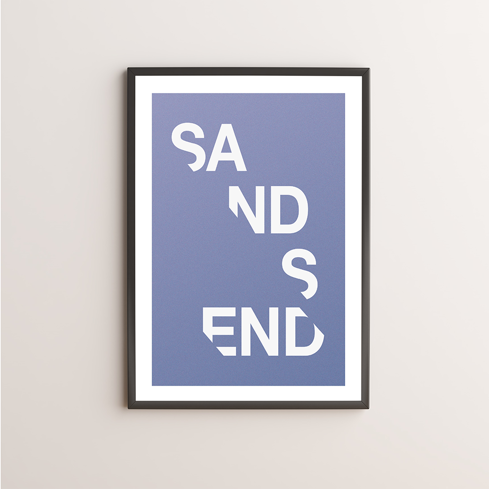 Sands End Typography Giclée Art Print