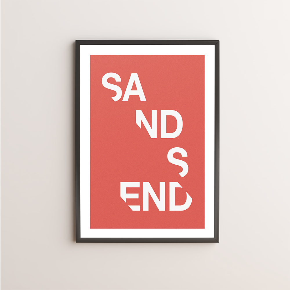 Sands End Typography Giclée Art Print