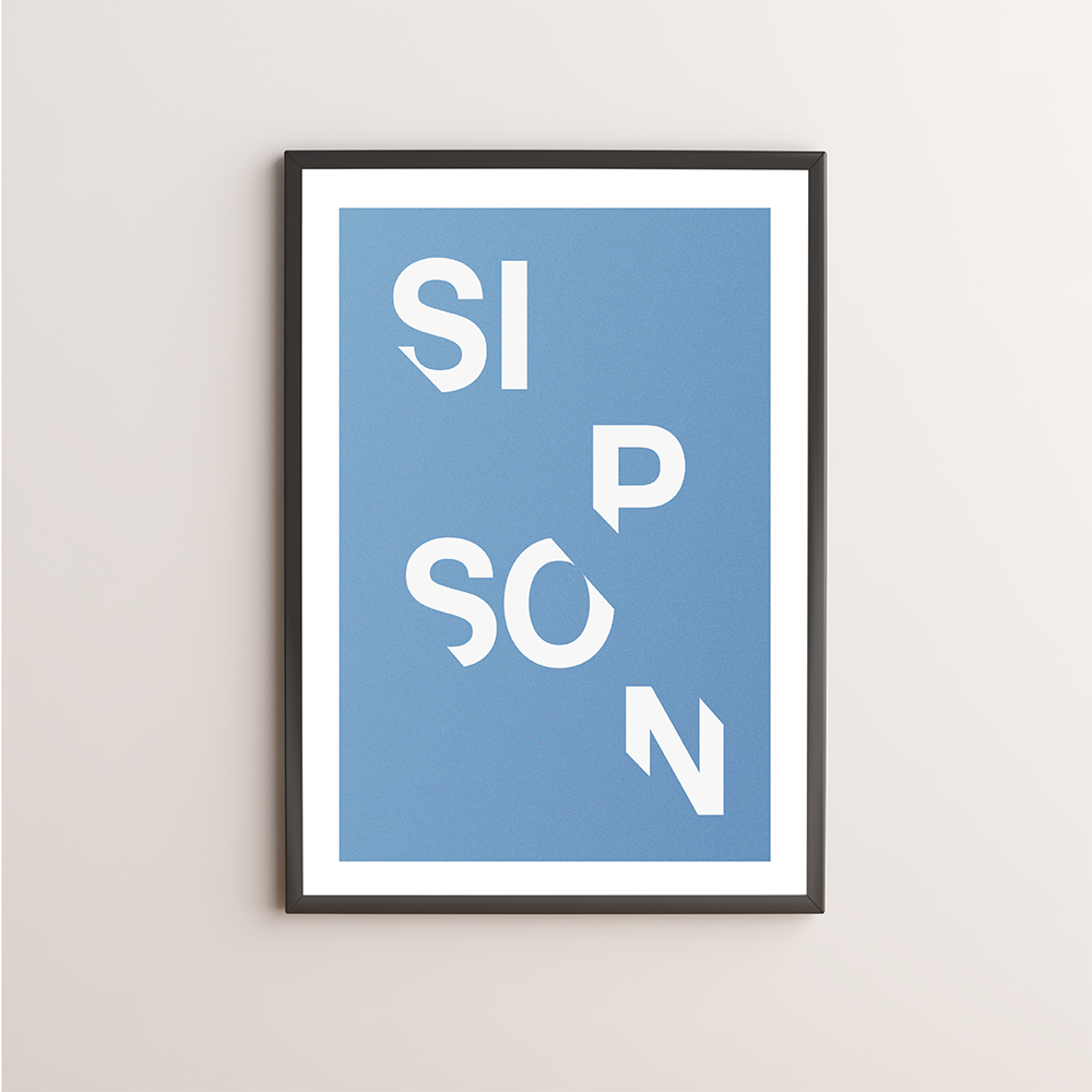 Sipson Typography Giclée Art Print 