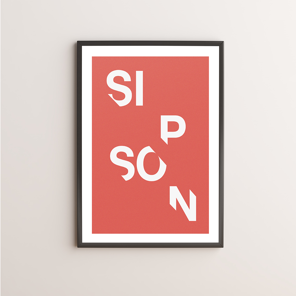 Sipson Typography Giclée Art Print 