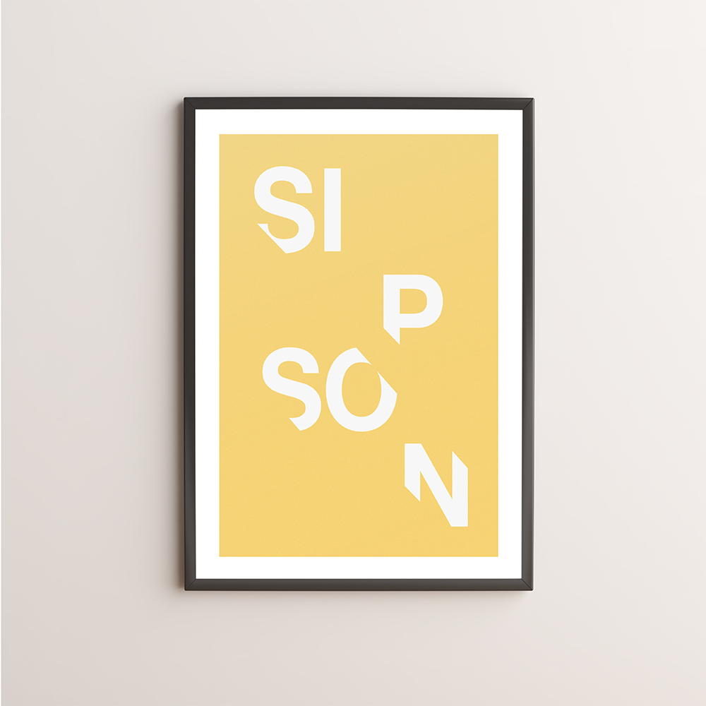 Sipson Typography Giclée Art Print 