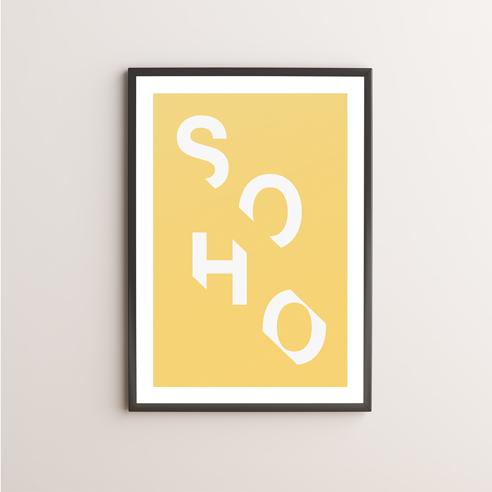 Soho Typography Giclée Art Print 