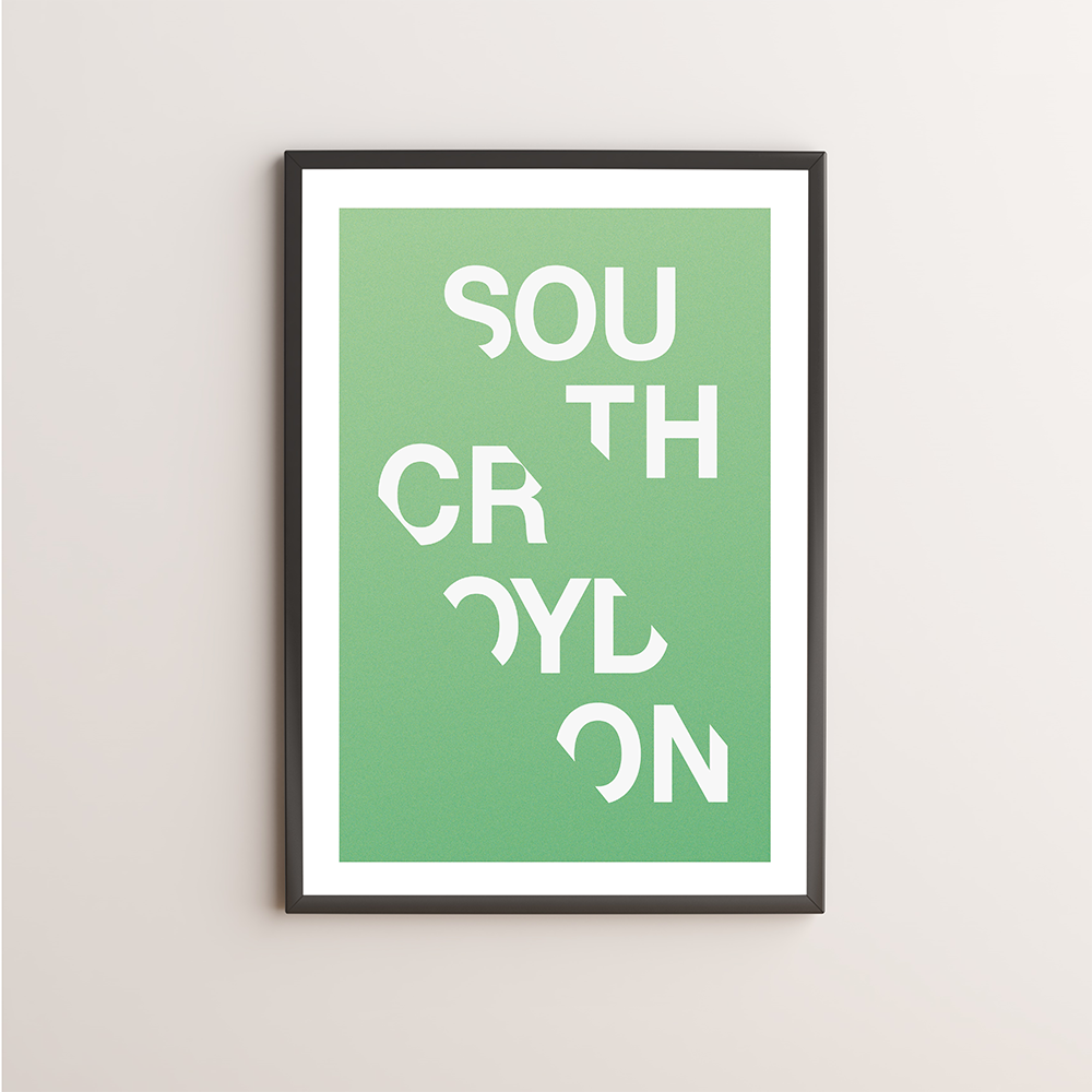 South Croydon Typography Giclée Art Print