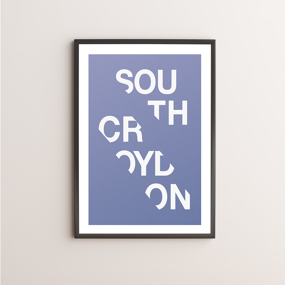 South Croydon Typography Giclée Art Print