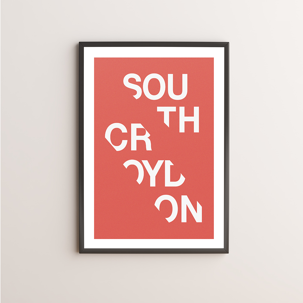 South Croydon Typography Giclée Art Print