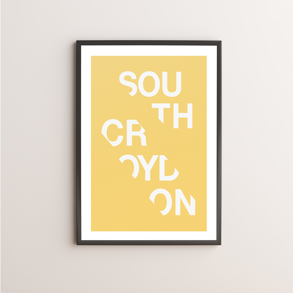 South Croydon Typography Giclée Art Print