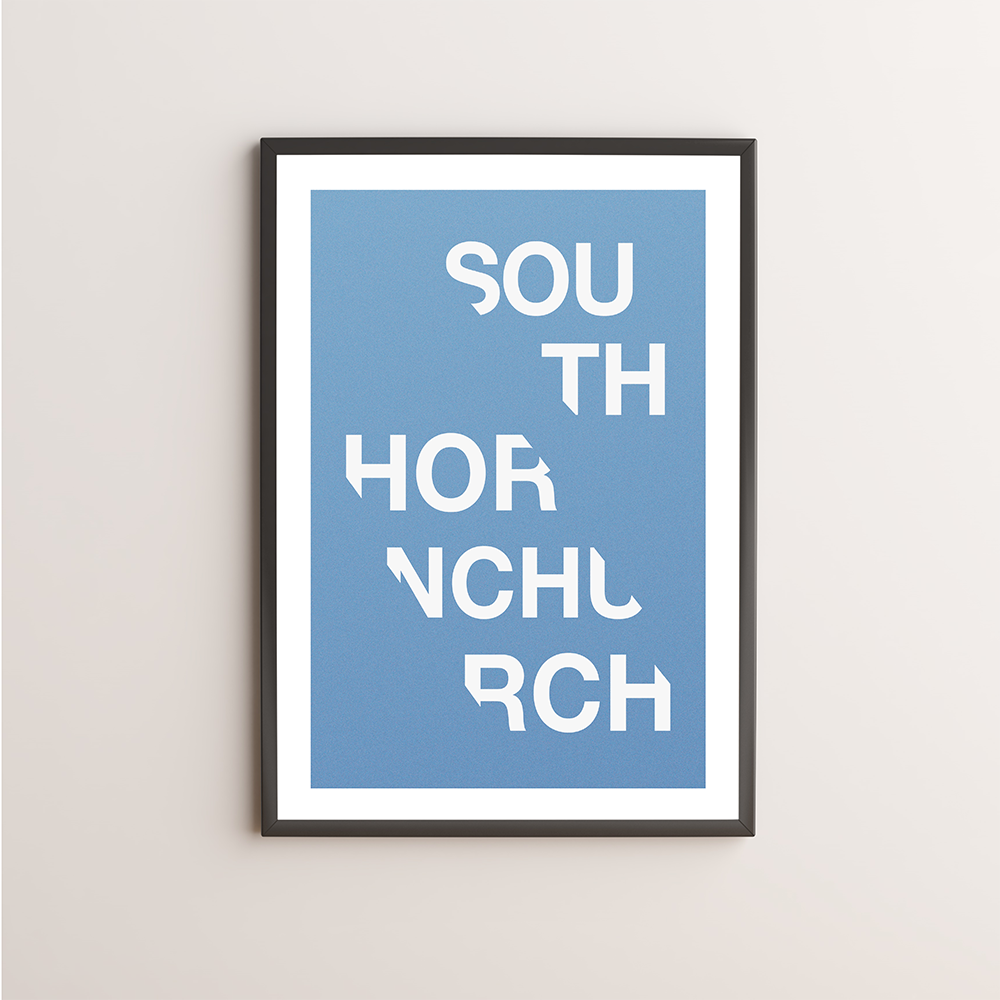 South Hornchurch Typography Giclée Art Print