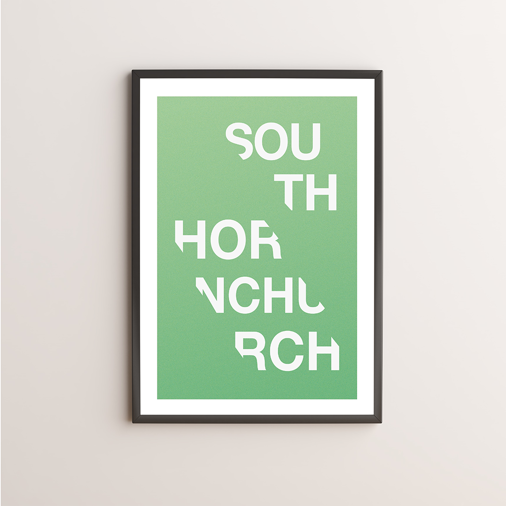 South Hornchurch Typography Giclée Art Print