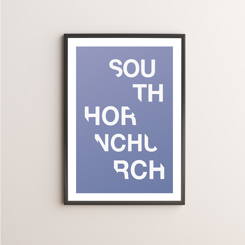 South Hornchurch Typography Giclée Art Print