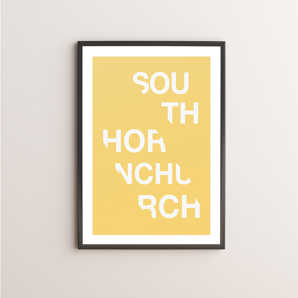 South Hornchurch Typography Giclée Art Print