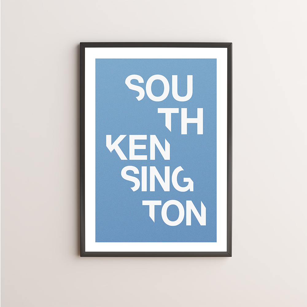 South Kensington Typography Giclée Art Print