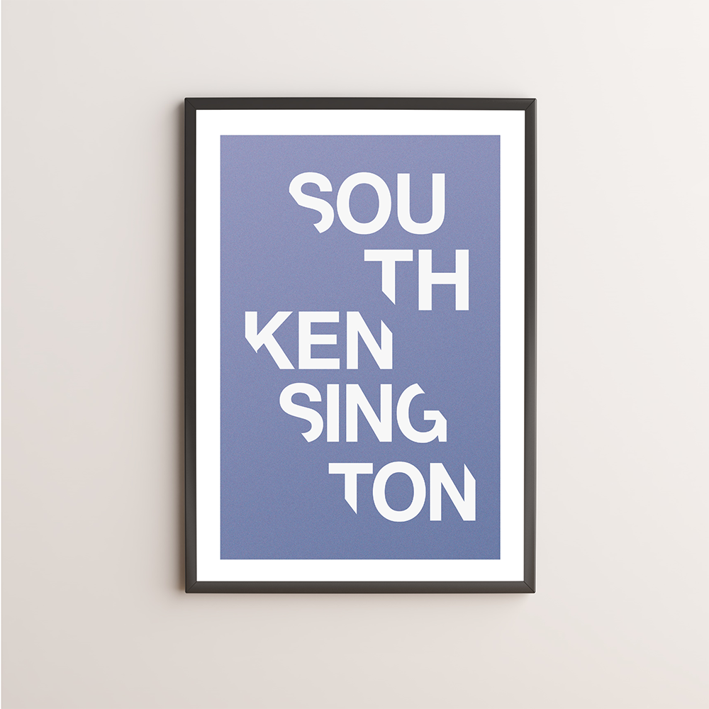 South Kensington Typography Giclée Art Print