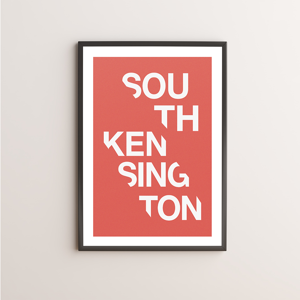 South Kensington Typography Giclée Art Print