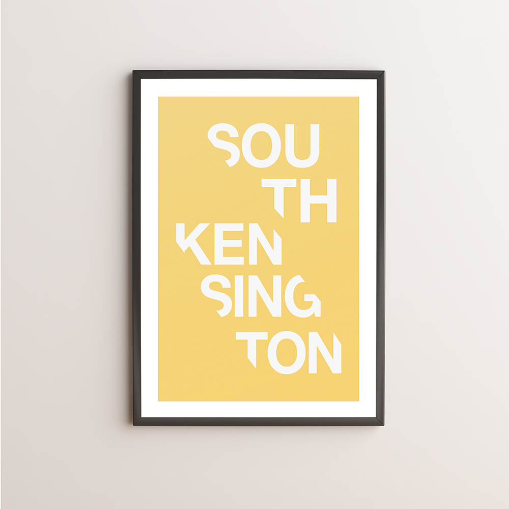 South Kensington Typography Giclée Art Print