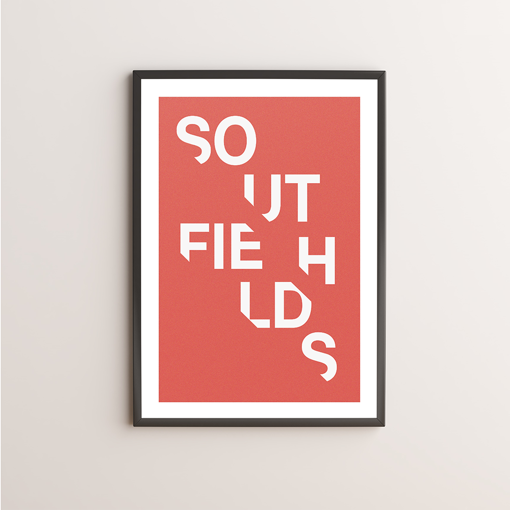 Southfields  Typography Giclée Art Print