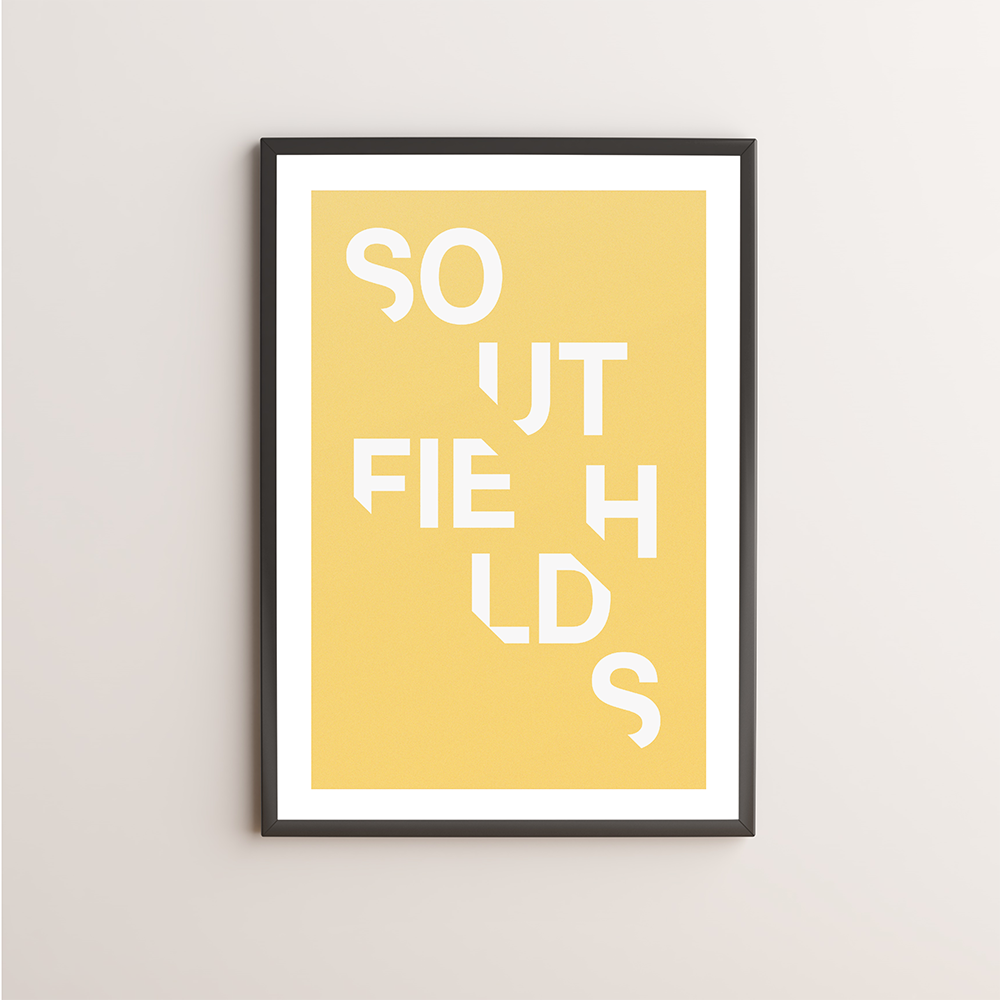 Southfields  Typography Giclée Art Print