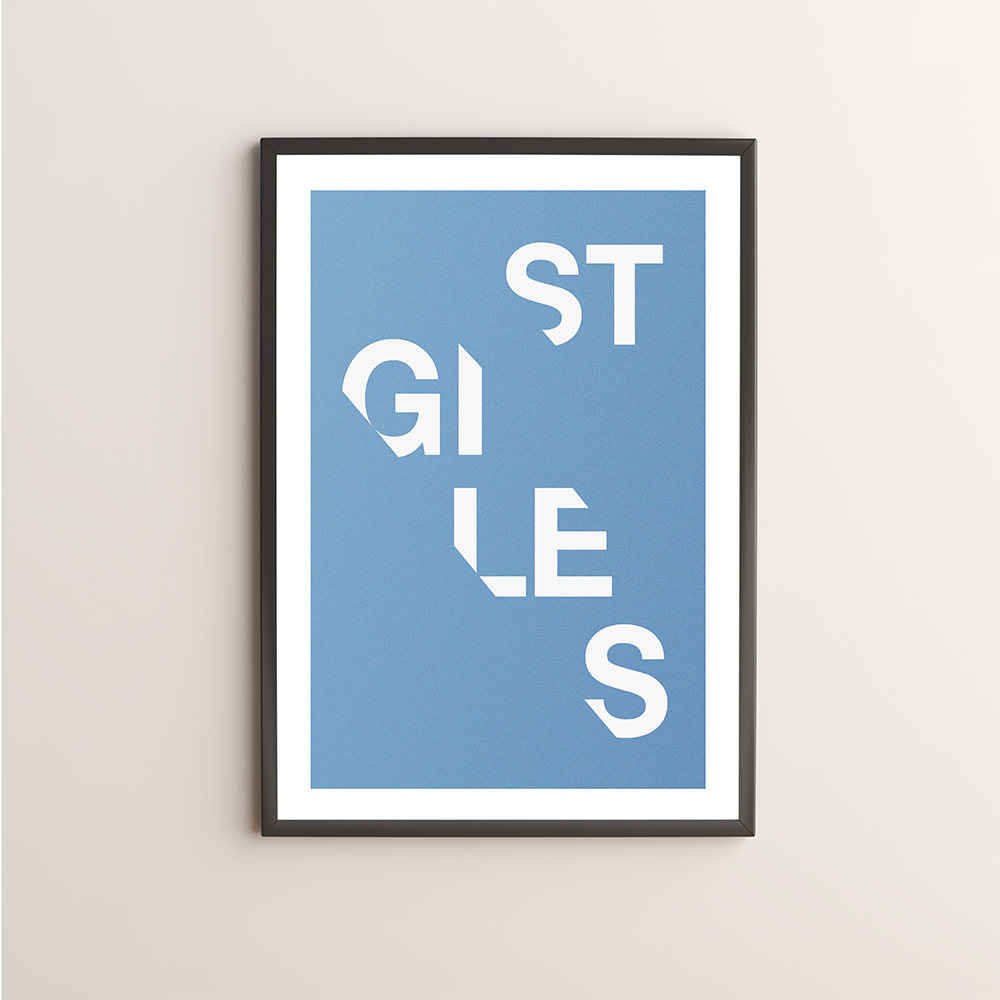 St Giles Typography Giclée Art Print