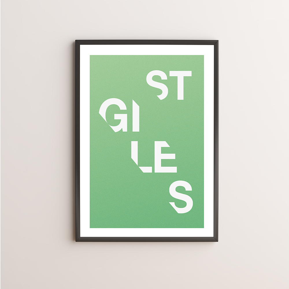 St Giles Typography Giclée Art Print