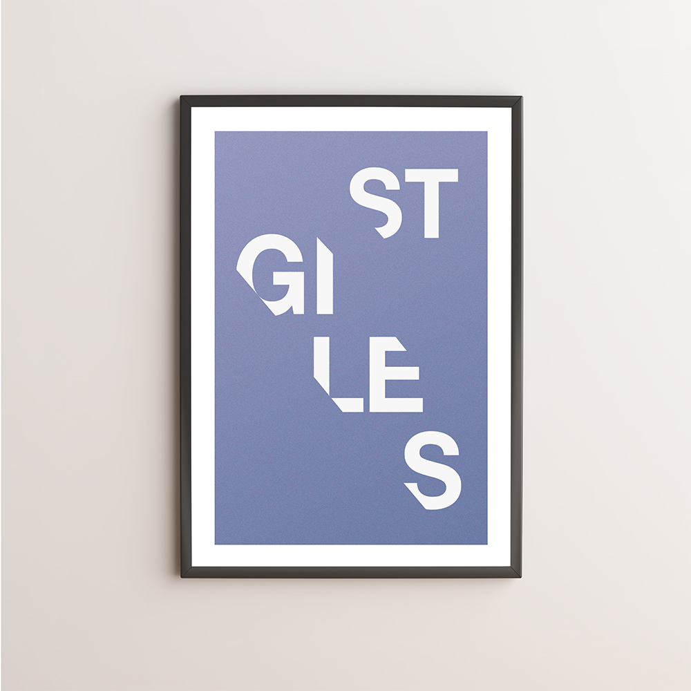 St Giles Typography Giclée Art Print