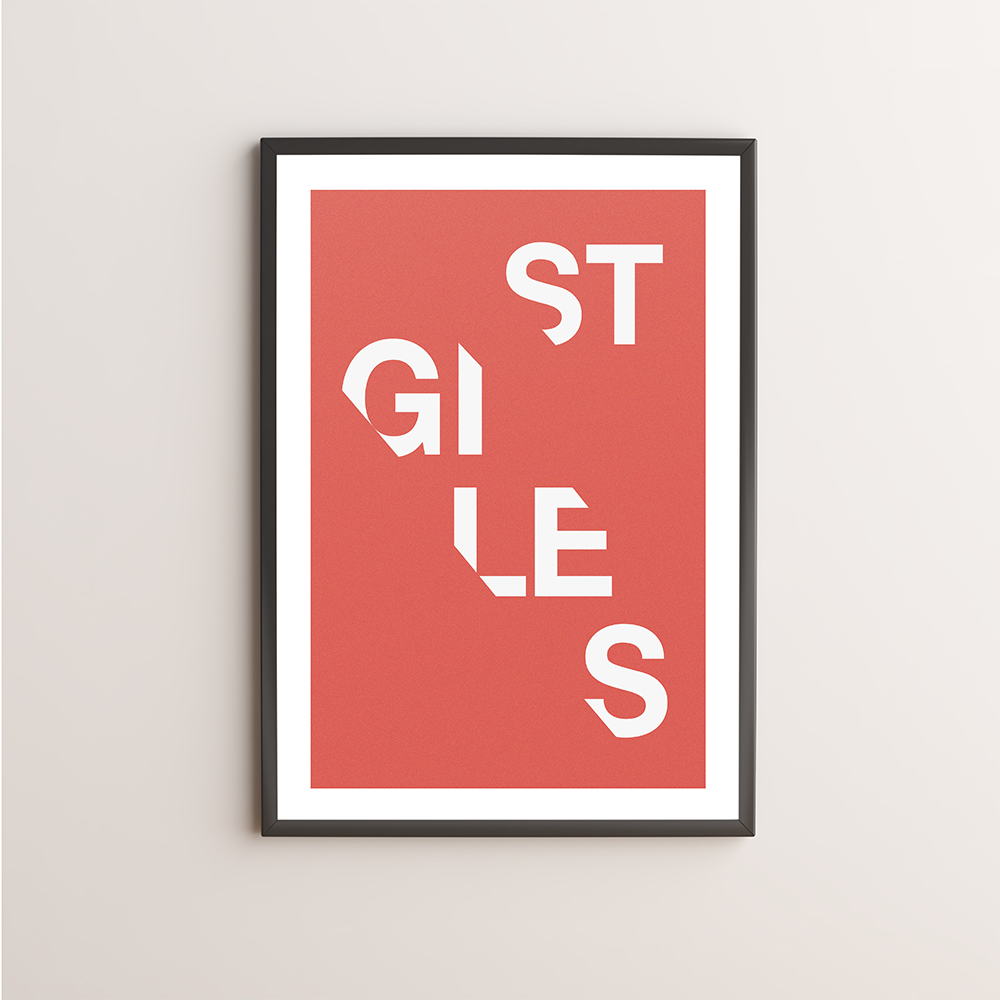 St Giles Typography Giclée Art Print