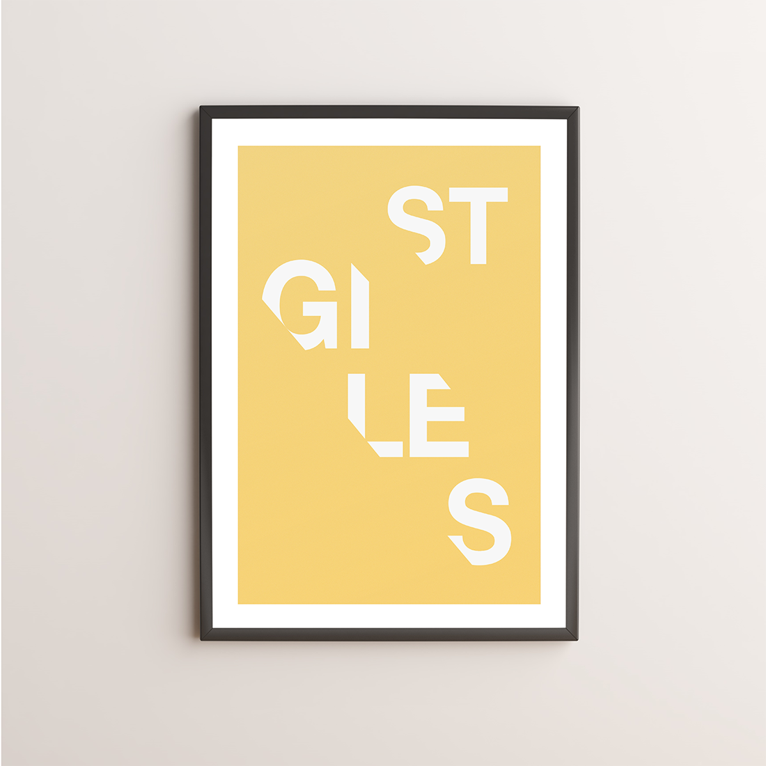 St Giles Typography Giclée Art Print