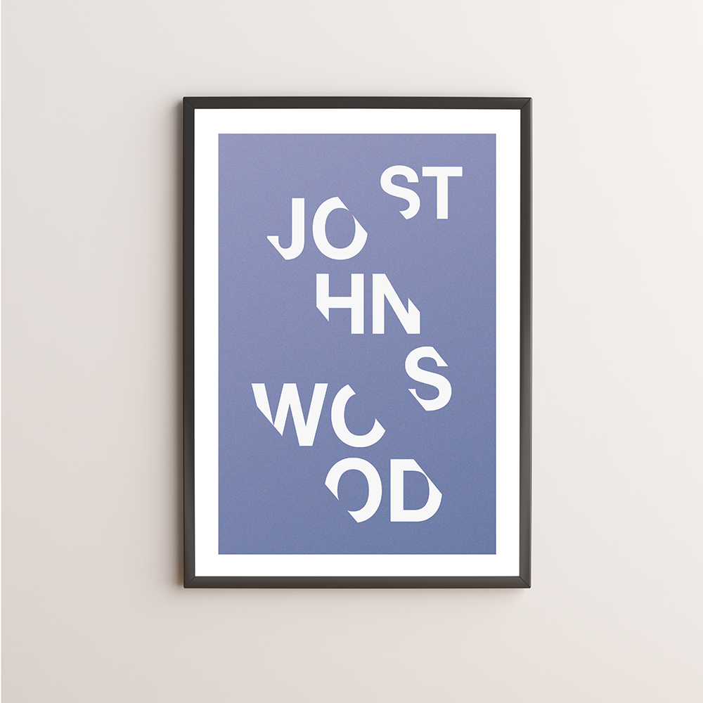 St Johns Wood Typography Giclée Art Print 