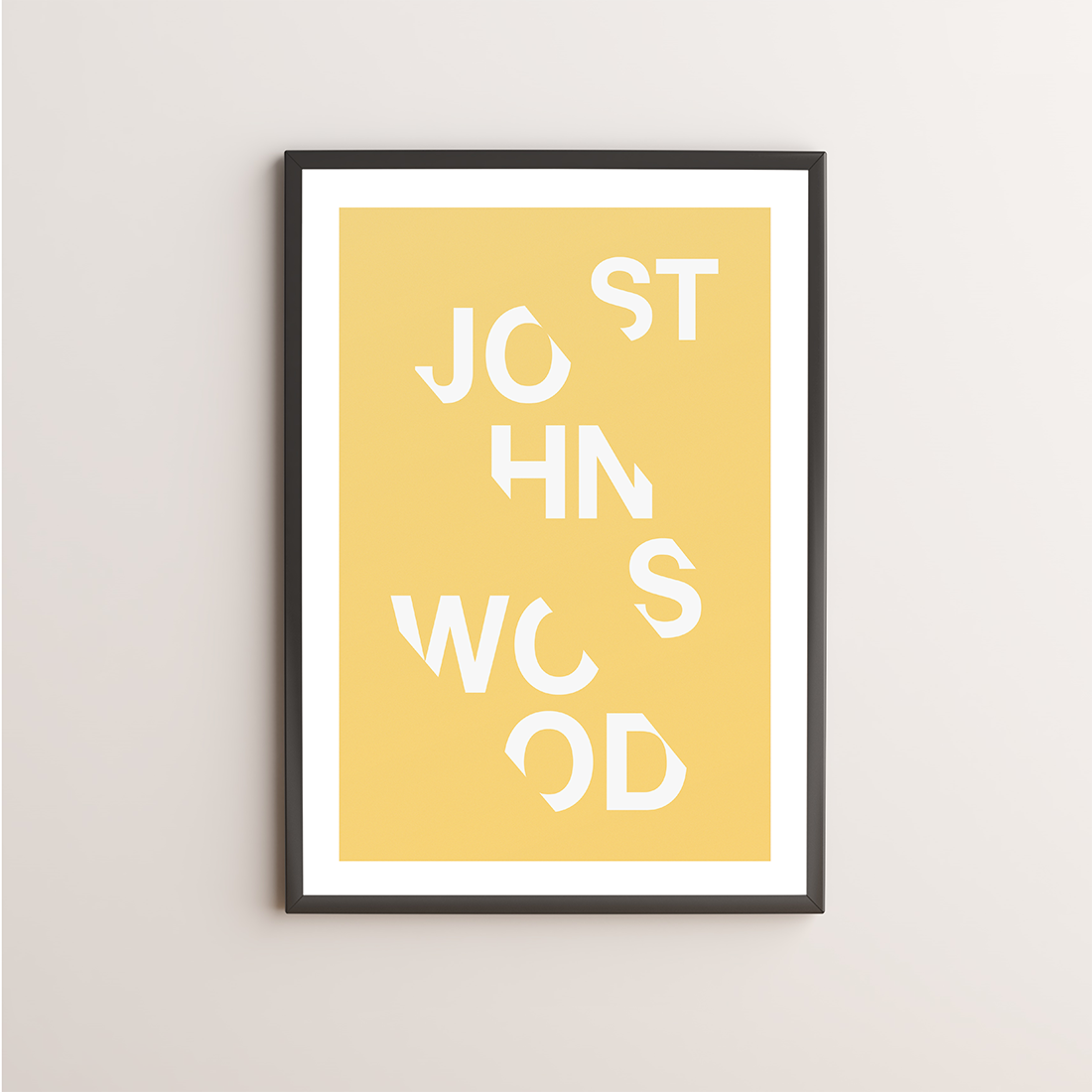 St Johns Wood Typography Giclée Art Print 