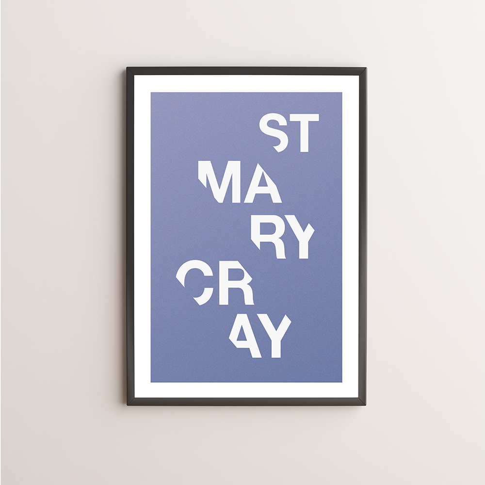 St Mary Cray Typography Giclée Art Print