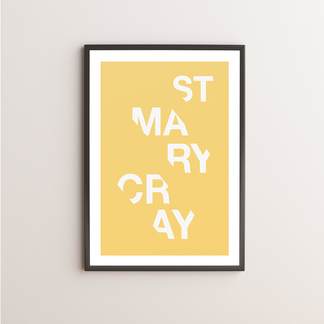 St Mary Cray Typography Giclée Art Print