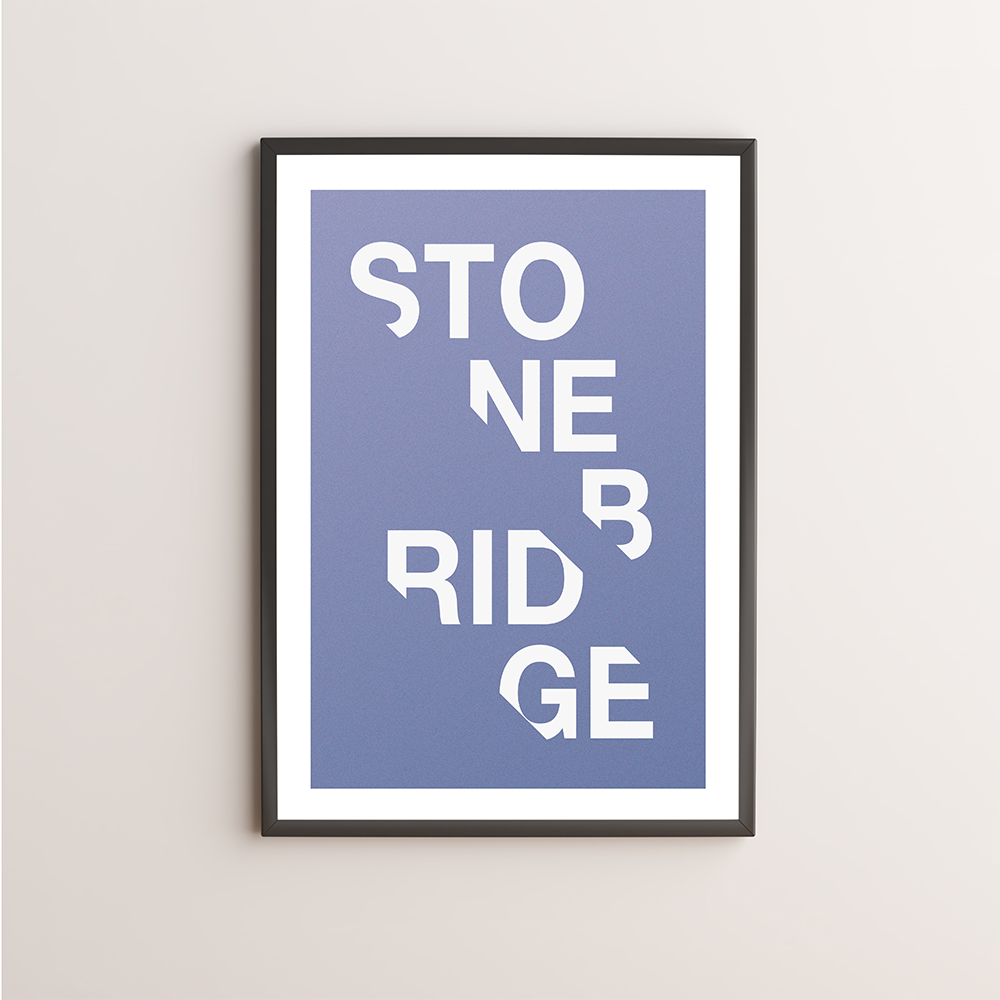 Stonebridge Typography Giclée Art Print 