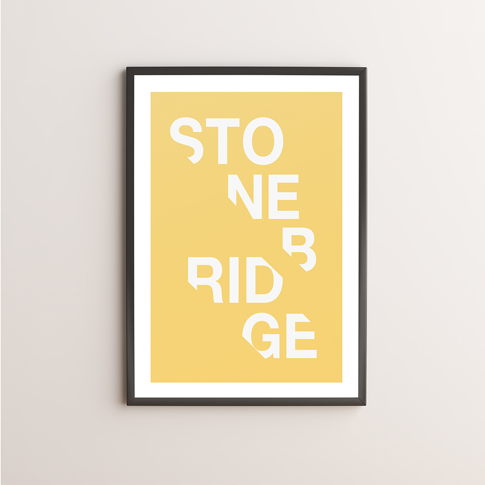 Stonebridge Typography Giclée Art Print 